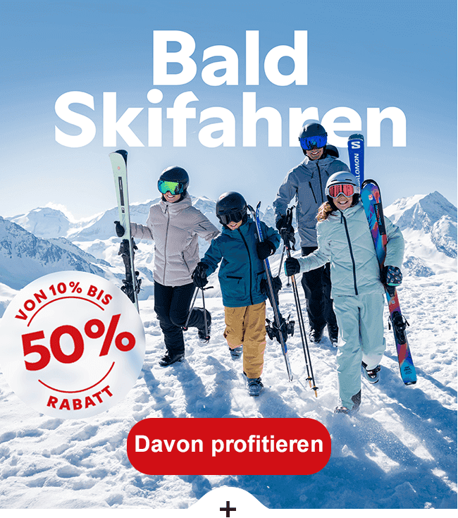 Bald Skifahren, von 10 % bis 50 % Rabatt